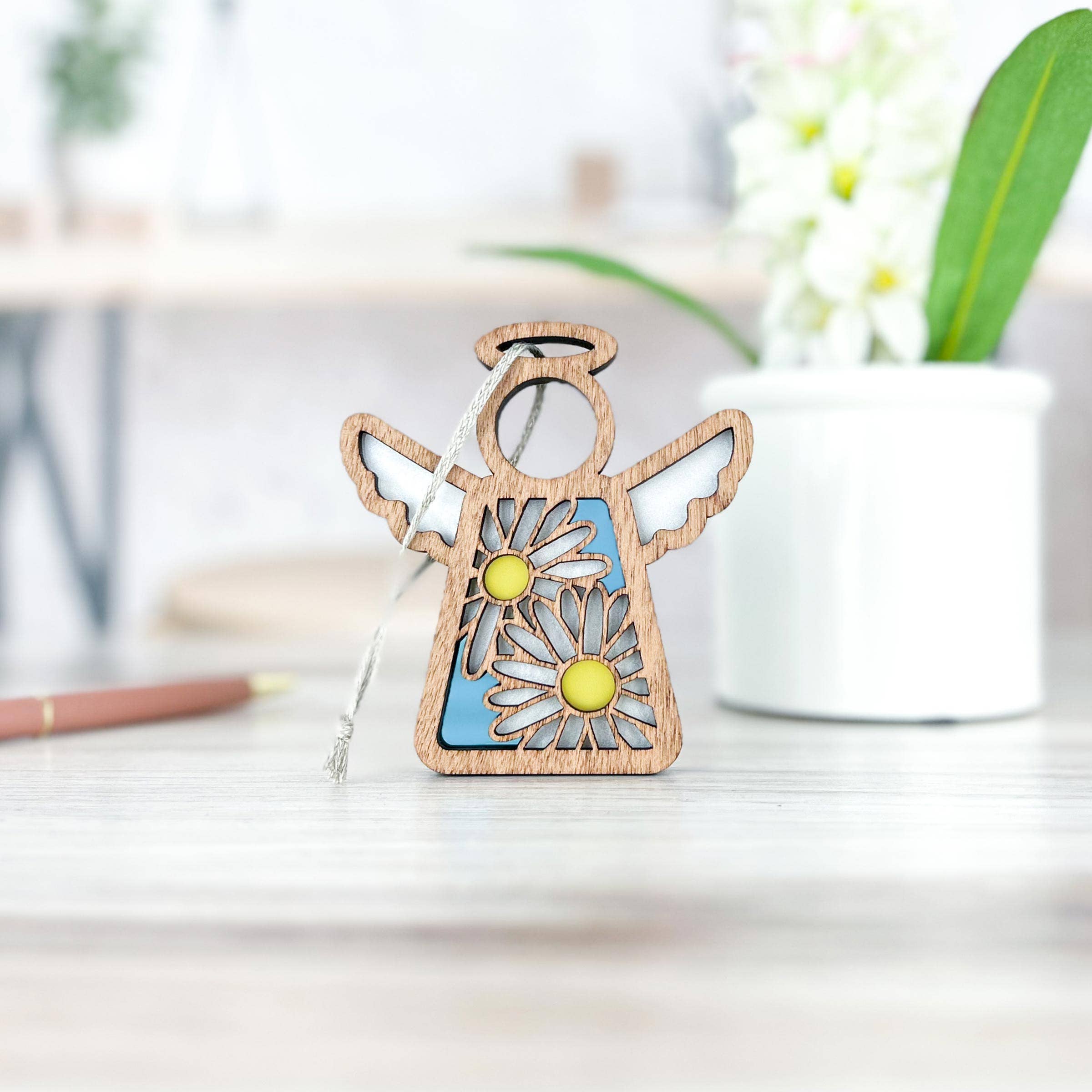 Forged Flare® - Wholesale Ornament - Daisy Ornament | 3.5" (H) Angel Figurine | Mother's Angels®3
