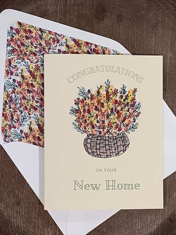 New Home Congratulations Card for wholesale by The Lettering Loft