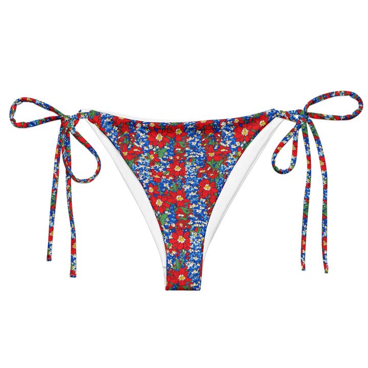 Vildblomst Mirage: Rustik Blomstret String Bikiniunderdel for engroshandel hos Texas Eclipse Outfitters