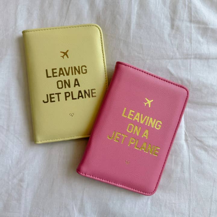 The Cold Hearted Collective - Wholesale Passport Case - Women's - Leaving On A Jet Plane Passport Cover Wallet Pastel Yellow