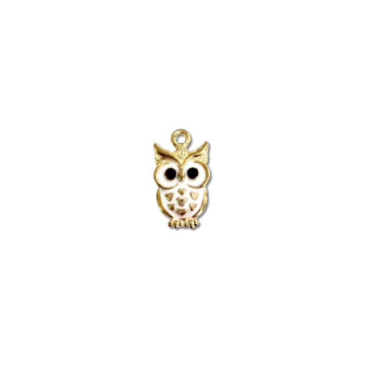 * Gold Wise 'Ole Owl Charm for wholesale by The Charm Bar Company