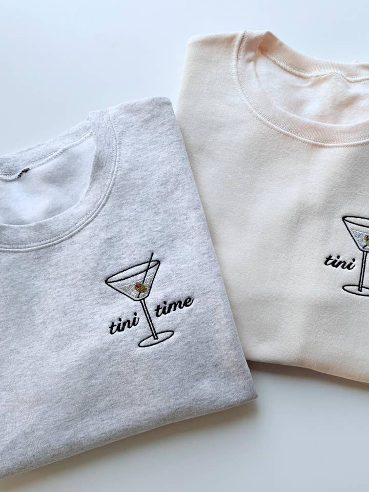 Up2ournecksinfabric - Wholesale Sweatshirt - Women's - Embroidered Dirty Martini Sweatshirt1