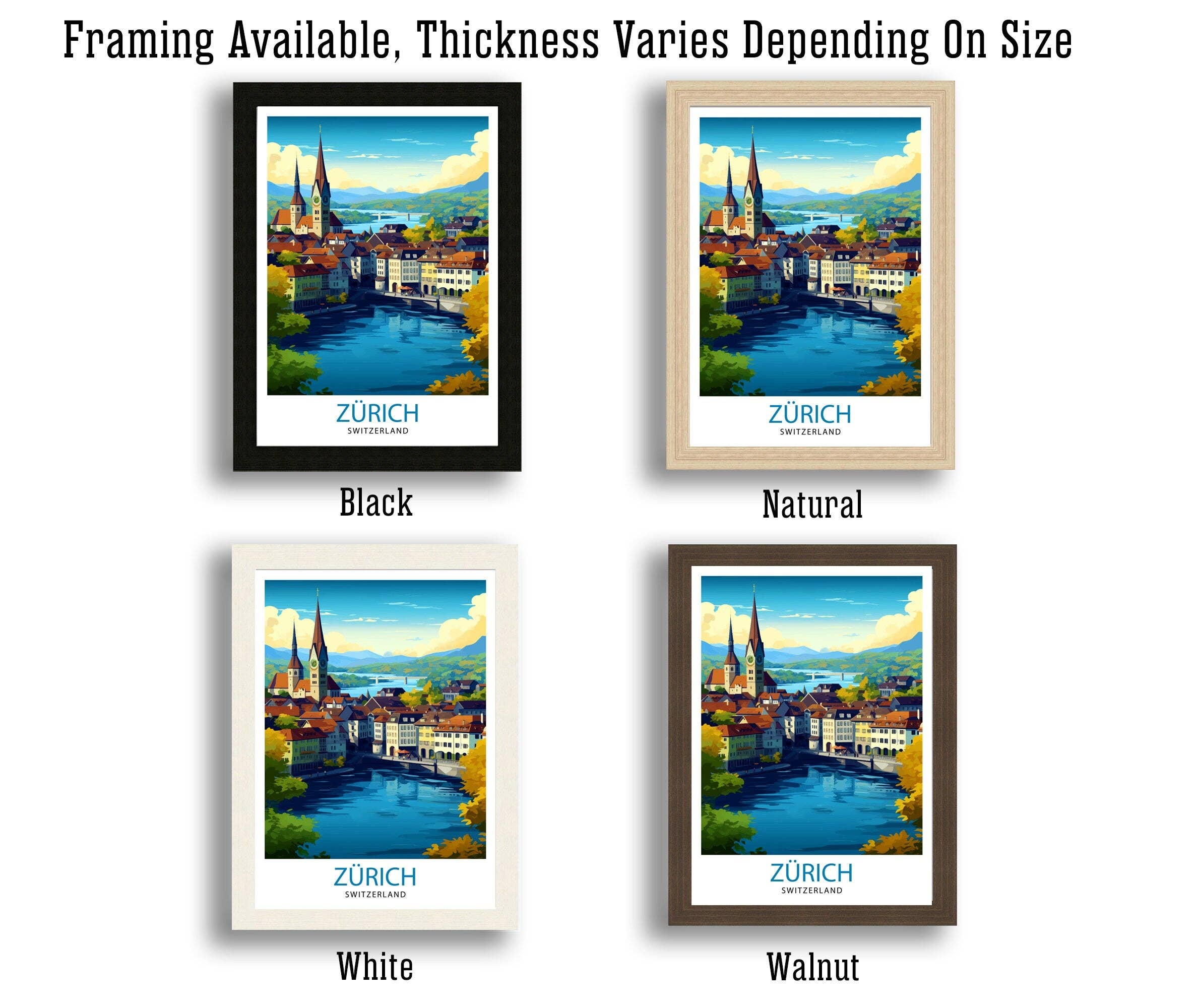 InkNPrintz – wholesale Poster – Zurich Switzerland Travel Poster Zurich6