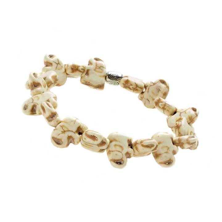 Elephant Stone Bracelet - Ivory Hues for wholesale by Low Tide Island Design