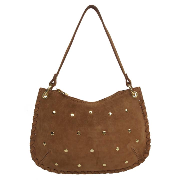 Anais - Wholesale Shoulder Bag - Women's - Anna 61001 studded shoulder bag in split leather