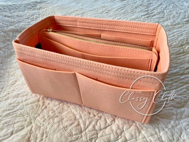 The Classy Cloth WS - Wholesale Purse/Bag Accessory - Women's - Tote Bag Purse Organizer Insert - Light Peach RTS5