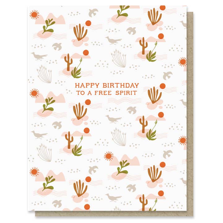 Happy Birthday to a Free Spirit Card for wholesale by Paper Parasol Press