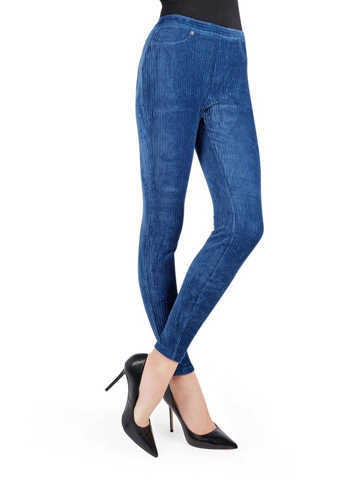 MemoI Bred-Rib Stretch fløjlsbukser Leggings for engroshandel hos Infinity Classics International Inc.