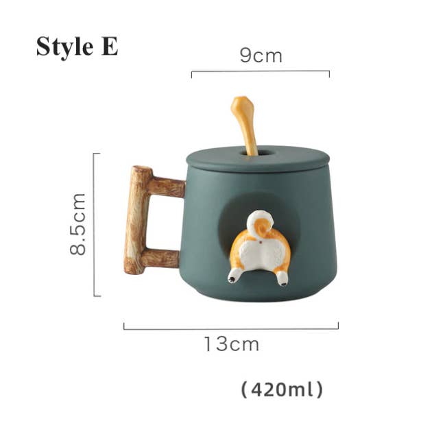 Homerely (We Cover All Import Duties) - Wholesale Coffee Mug - Shiba Inu Mug With Lid & Spoon4