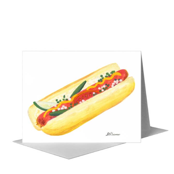 Hot Dog, Greeting Card (#8596E) for wholesale by Printed Canvas