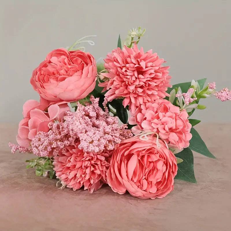 Huis Van Merken - Wholesale Artificial Flowers - Artificial Silk Peony Wedding Flowers – Bridal Hand Bouquet & Home Decoration7