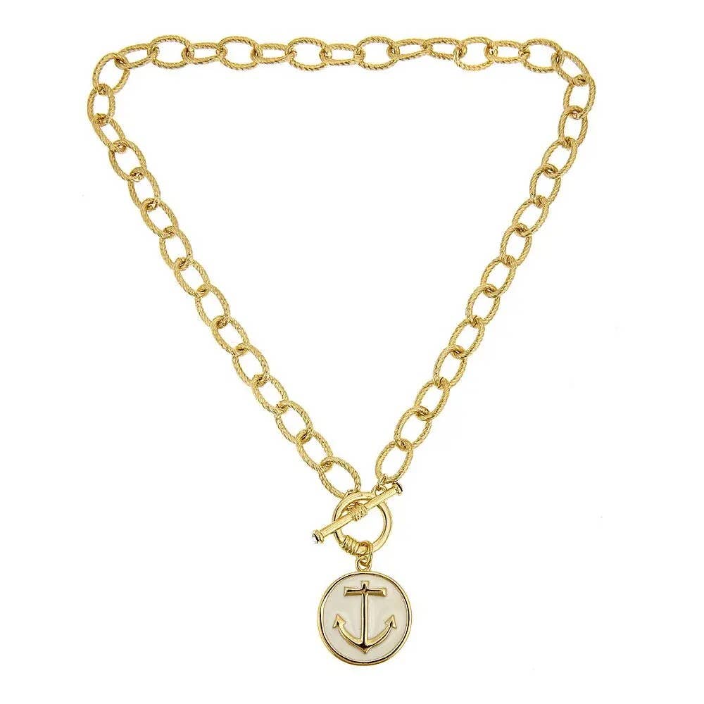 Fornash - Wholesale Pendant/Charm Necklace - Enamel Anchor Necklace1