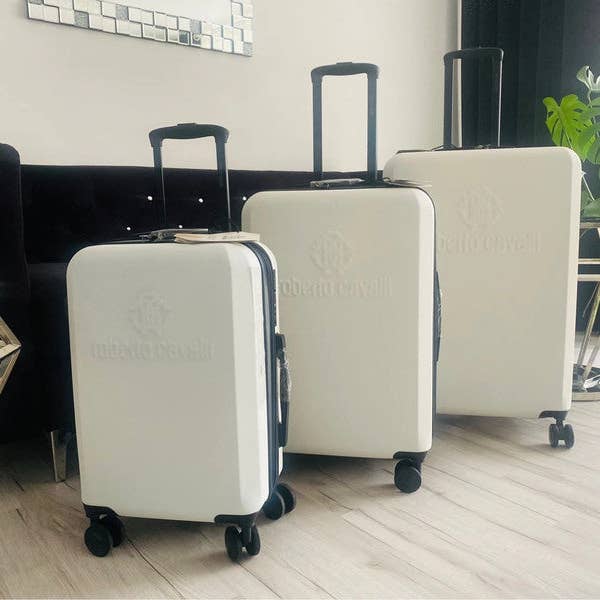 J&V TEXTILES - Wholesale Luggage - ROBERTO CAVALLI Luxury 3 Piece Luggage Set, Expandable Hard Shell Suitcases with 8 Spinner Wheels9