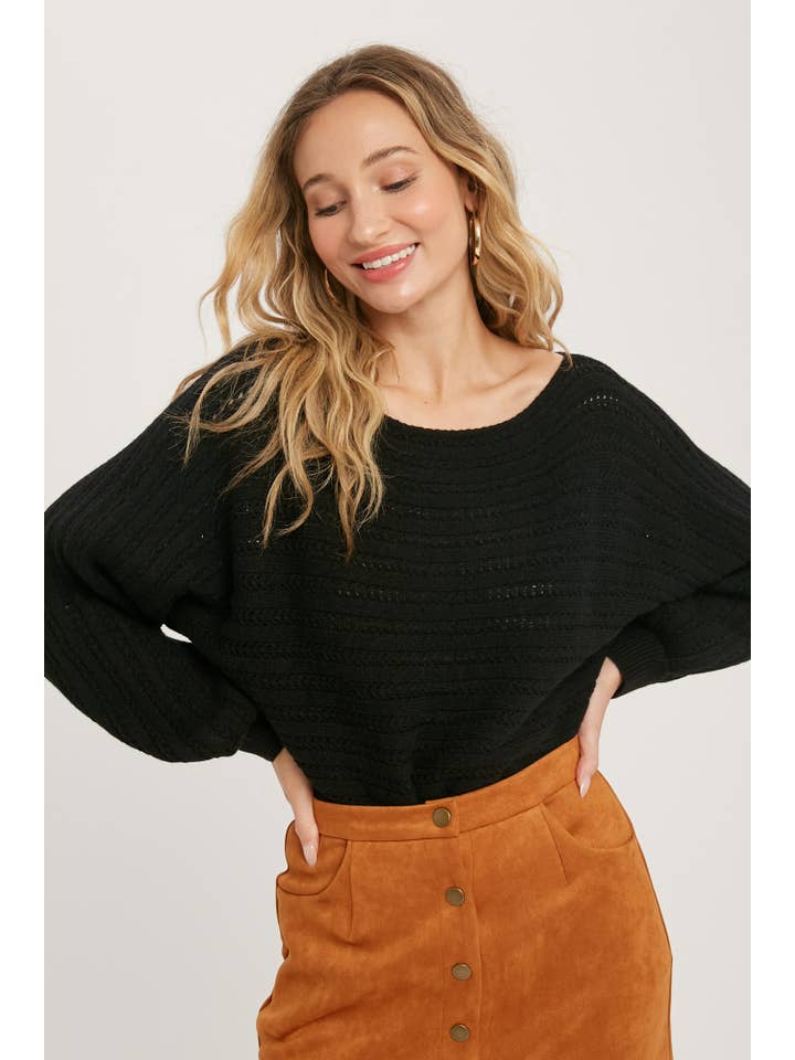 Bluivy - Wholesale Knit Sweater - Women's - TEXTURED VERSATILE SWEATER PULLOVER2