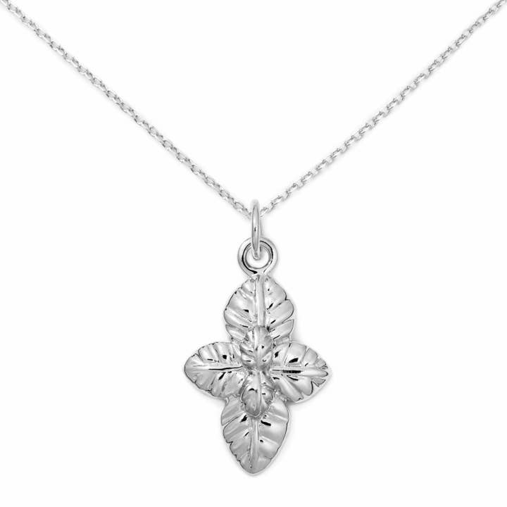 Basil Halsband Sterling Silver av delikatesser smycken - varje köp hjälper till att bekämpa hunger! Foodie Present, Mat Smycken för wholesale av Delicacies Jewelry