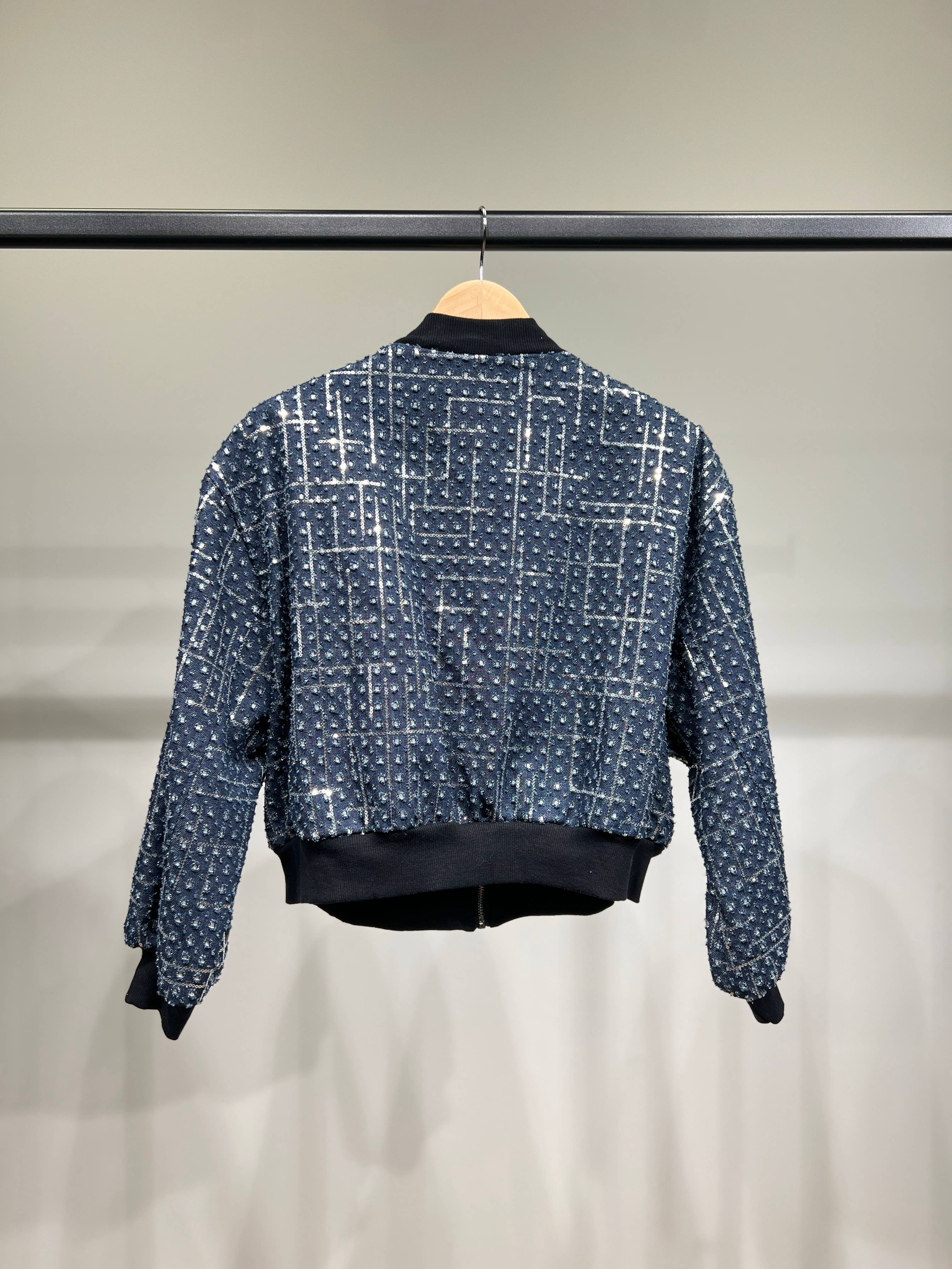 L'Emotion - Wholesale Jacket - Women's - Jean Jacket with Ribbed Sequin Edges Lined 100% Cotton1