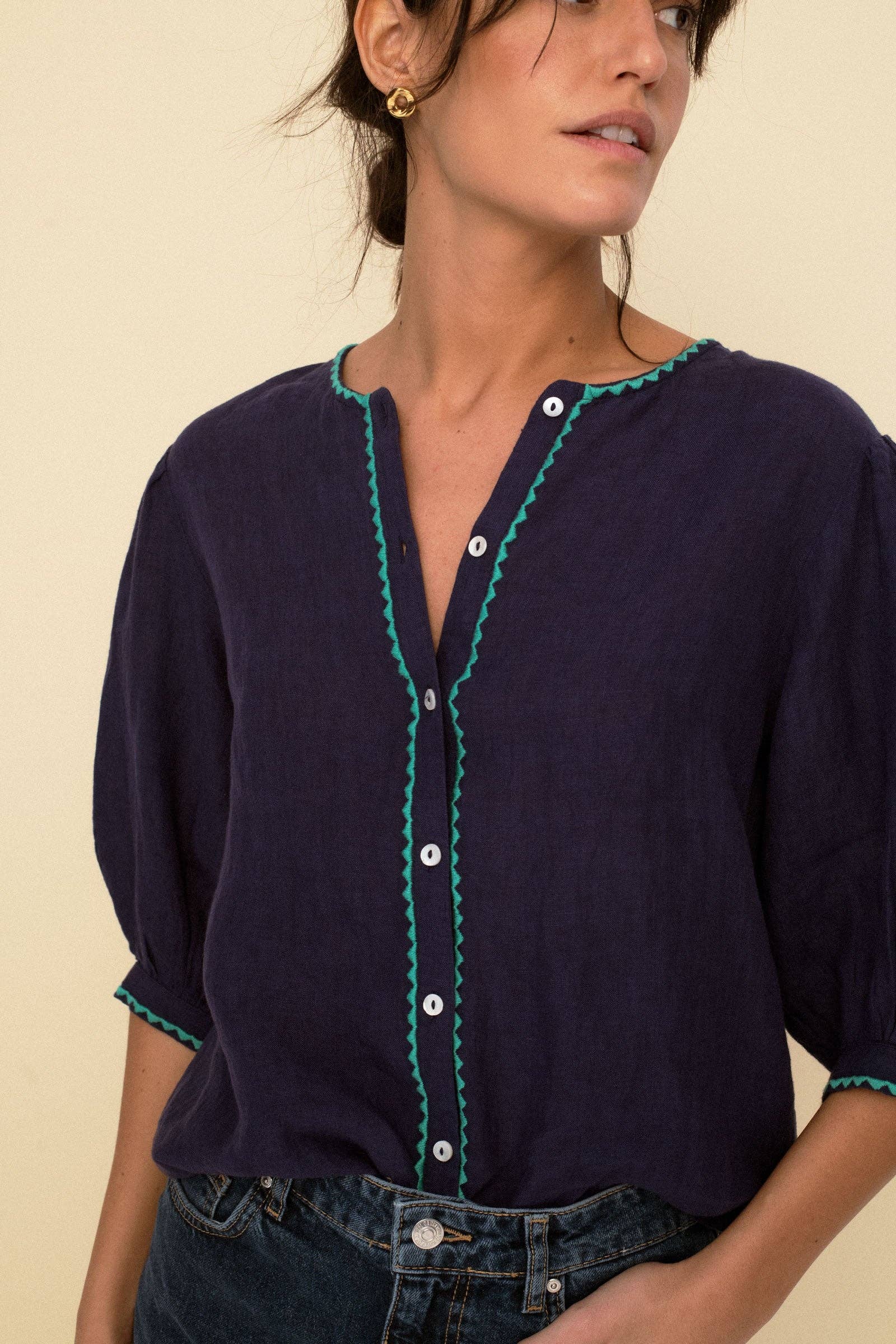 Sonmer Shop USA - Wholesale Blouse - Women's - Mily Blouse blue2
