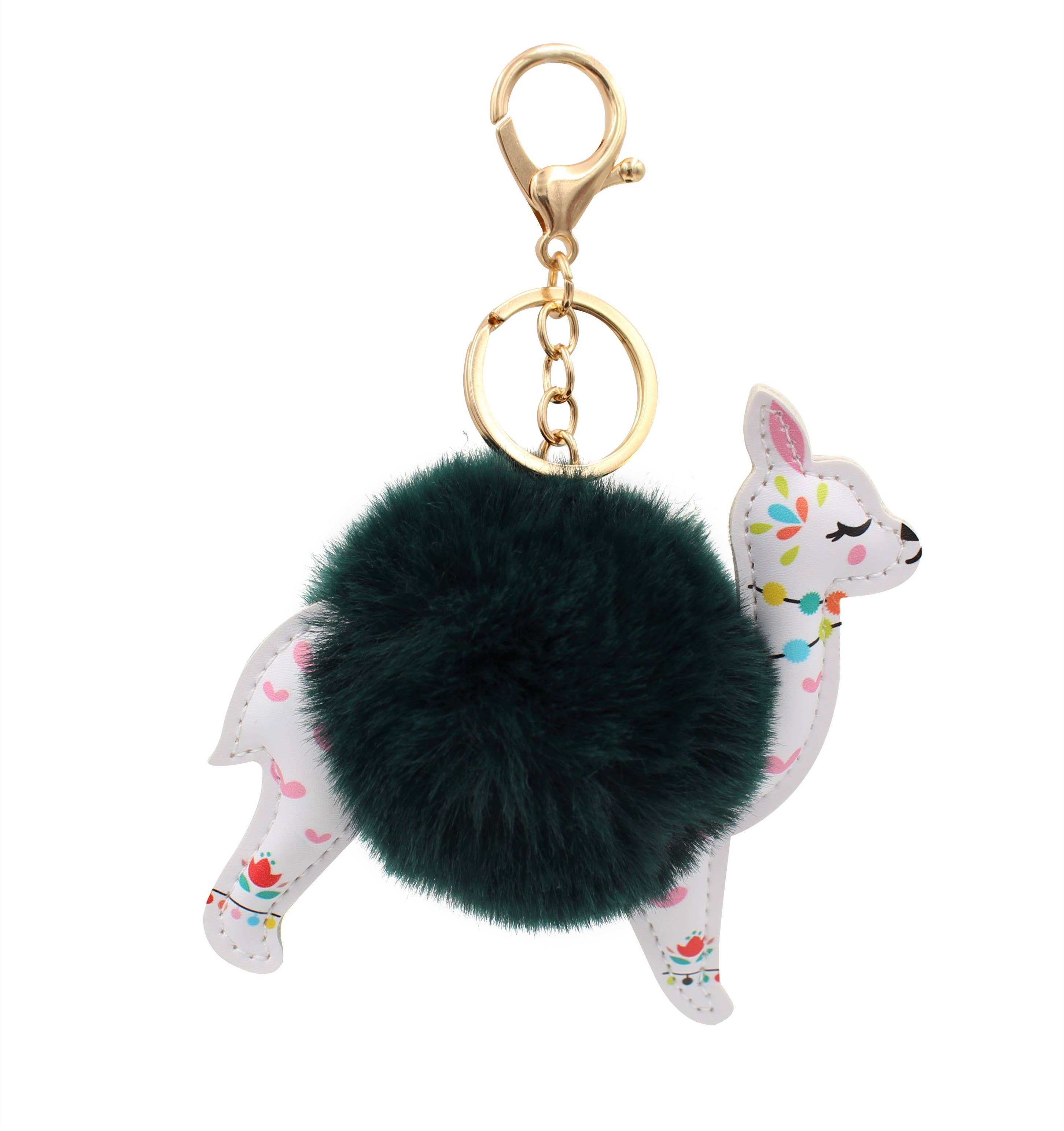 Real Sic - Wholesale Keychain - Unisex - Cute Animal Fuzzy Charm Pom Pom Keychain - Alpaca12