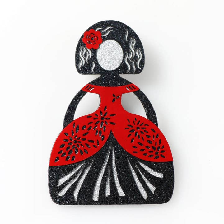 Mädchen Brosche inspiriert von Las Meninas für den Großhandel von Joyas de Papel