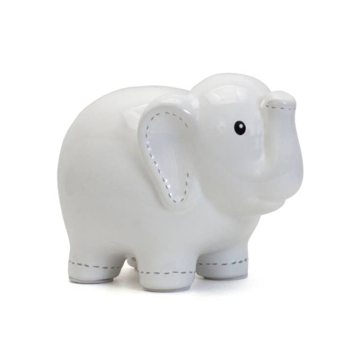 Child To Cherish® – wholesale Spargrisar och myntsamlare – Barn – Vit stor sydd elefant Bank