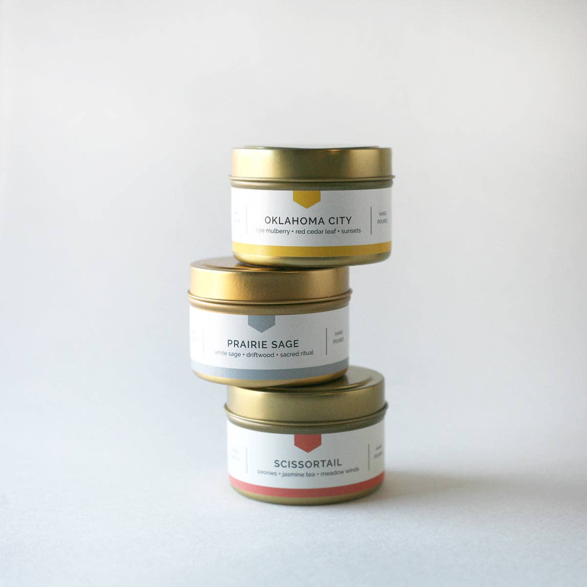 Vacant Wheel - Wholesale Travel Candles - OKLAHOMA CITY Travel Tin Soy Candle - Ripe Mulberry and Red Cedar Leaf, Hand-Poured (4 oz)1