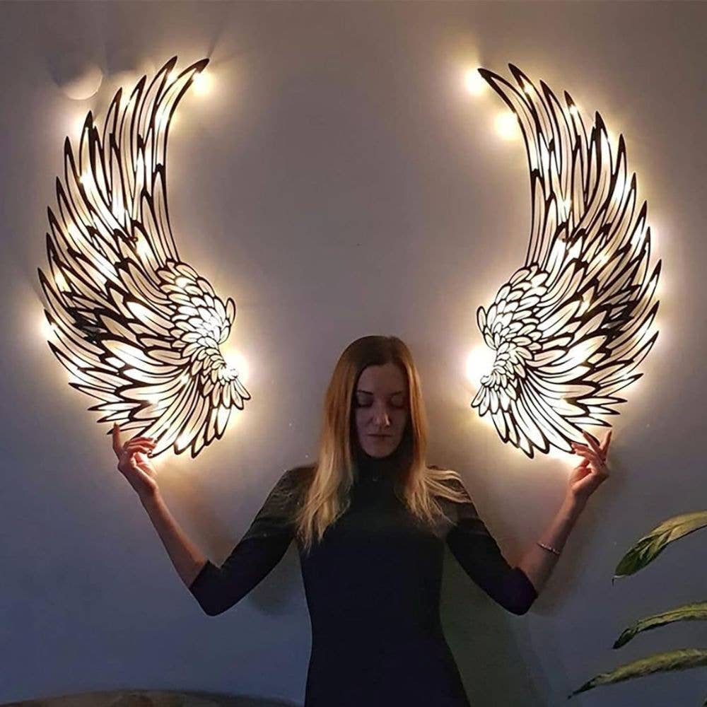 Moderny - Vendita all'ingrosso Decorazione da parete 3D - Decorazione da parete ali d’angelo con luci LED1