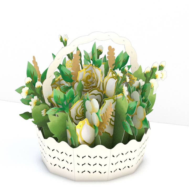 Sympathy Flower Basket: 4.5''x5.9'' Card, Pop-Up Cards for wholesale by Lovepop Cards