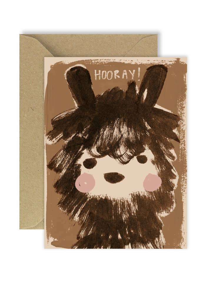Hooray! greeting card A6 for wholesale by Studioloco