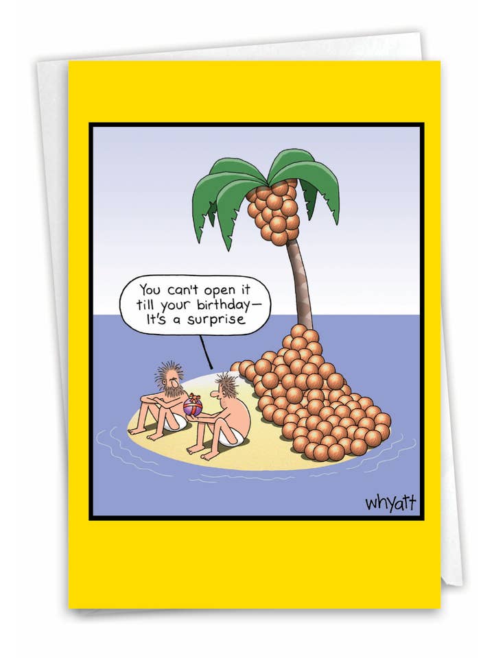 Carte d'anniversaire - Coconut Surprise pour la vente par NobleWorks