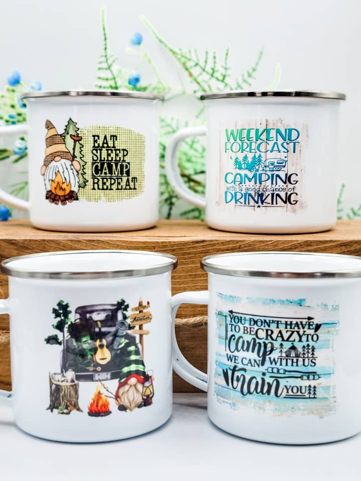 Camping Theme Collection - Camp Mug Coconut Soy Candle for wholesale by Dark Horse Handcrafted