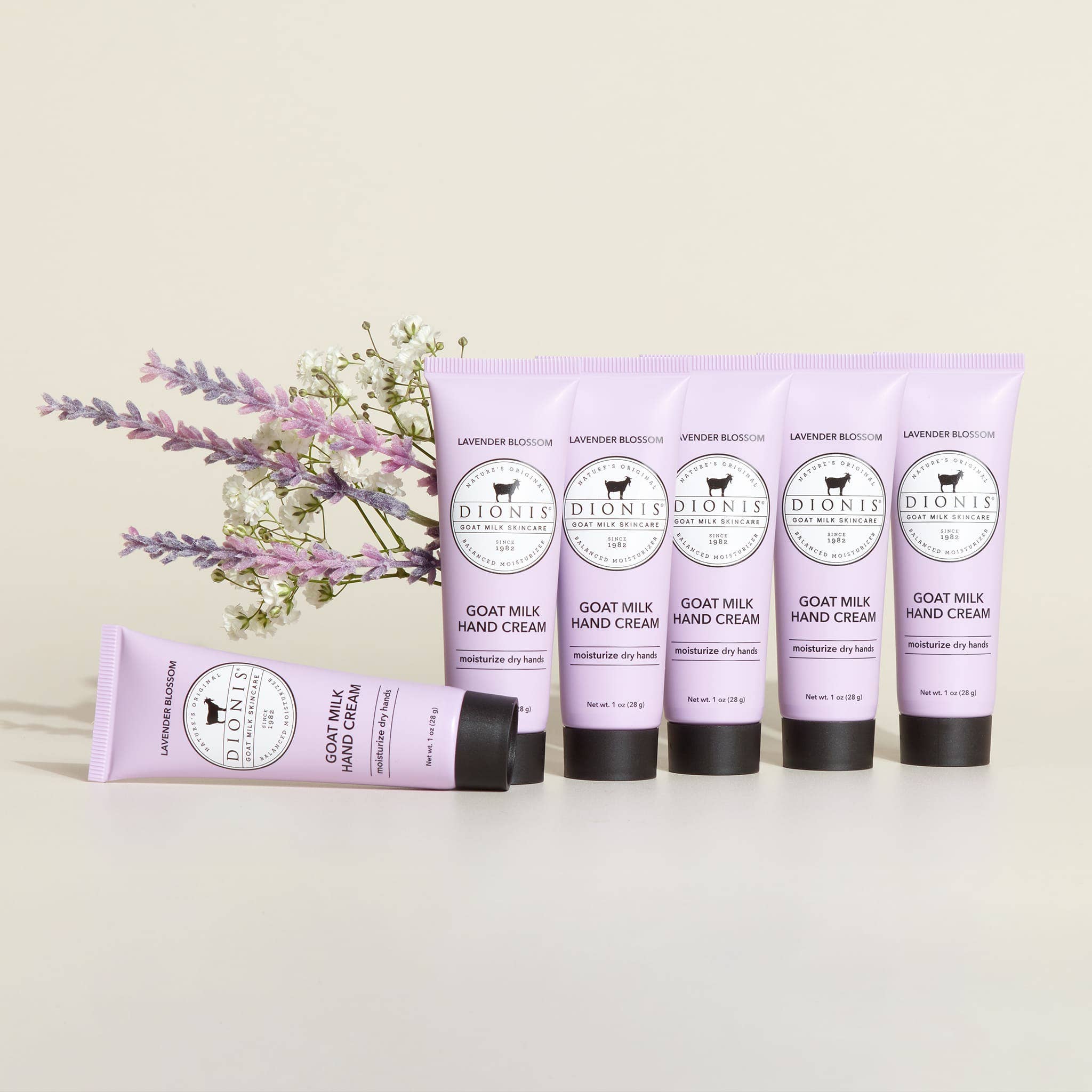 Dionis Goat Milk Skincare - Wholesale Hand Cream/Lotion - Dionis Lavender Blossom Goat Milk Hand Cream, 1oz (6ct)1