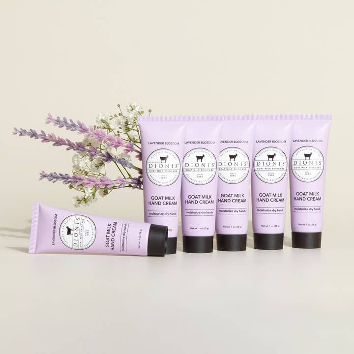 Dionis Goat Milk Skincare - Wholesale Hand Cream/Lotion - Dionis Lavender Blossom Goat Milk Hand Cream, 1oz (6ct)1