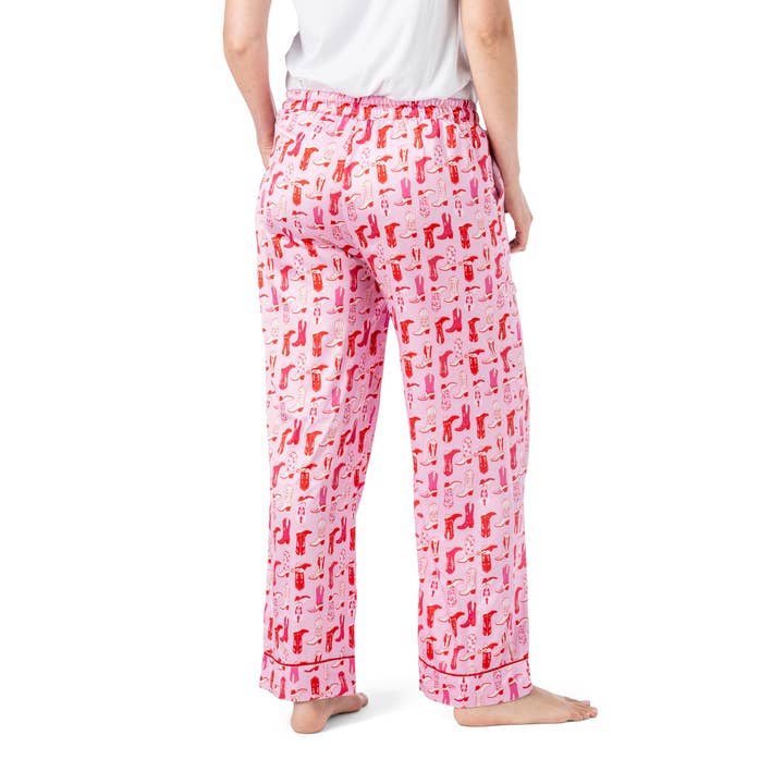 DM Merchandising - Wholesale Sleepwear Bottom - Women's - Hello Mello Boots & Bubbles Satin Pajama Pant Open Stock5