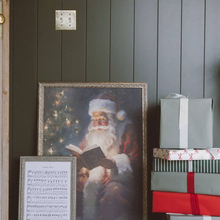 Petal Lane Home - Wholesale Christmas Wall Art - Classic Santa Framed Antique Art4