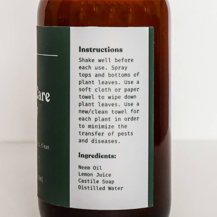 The Plant Supply - Wholesale Plant Mister - Leaf Care Spray - 8oz l Plant Leaf Cleaner and Shine