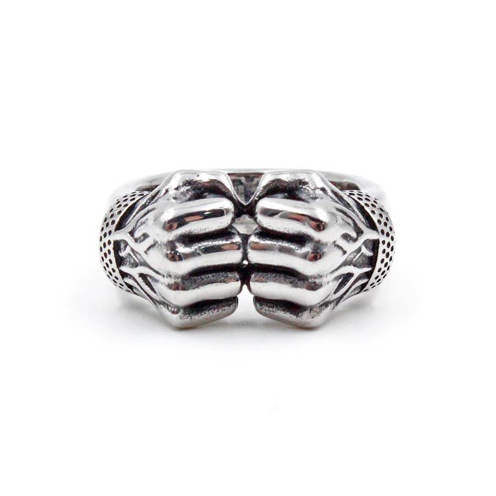 Awaken - Wholesale Signet Ring - Double Fist Ring-A-3551