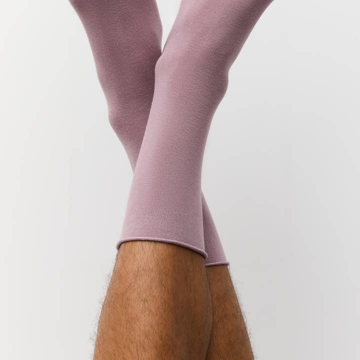 9507 | Unisex Socken mit Rollrand - Berry (6 Paar) for wholesale by Leela Cotton