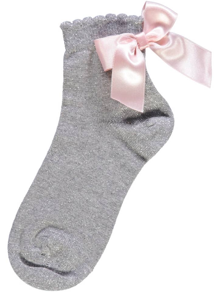 Piccola Speranza - Wholesale Socks - Kids - Meia com laço rosa0