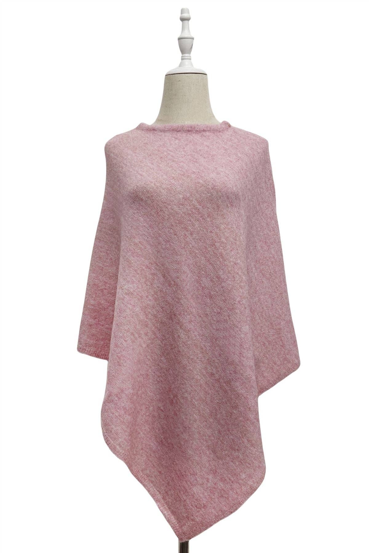 Fashion Scarf World – wholesale Poncho – Women's – Plain Cosy Metallic Thread Poncho8