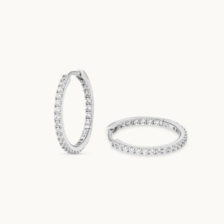 OISHI DIAMONDS - Wholesale Huggie Earrings - Elegant 14k Gold Diamond Hoop Earrings, Solid Gold Jewelry