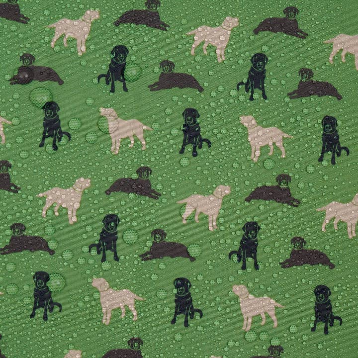 Grön Eco Chic Lättvikts Vikbar Återanvändbar Shoppingväska Labradors för wholesale på Faire