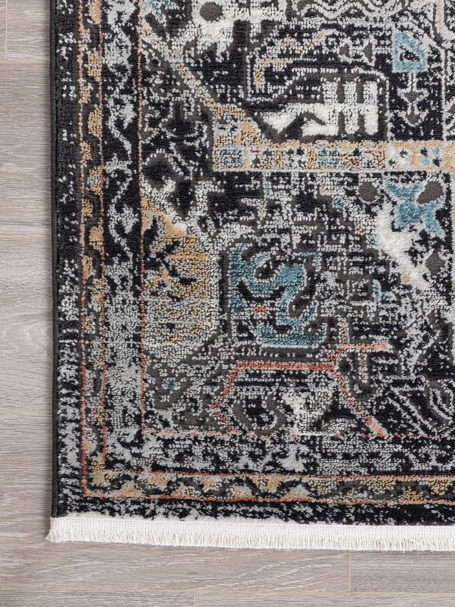 Abani Rugs - Wholesale Area Rug - Abani Azure AZR150A - Black Medallion Persian5