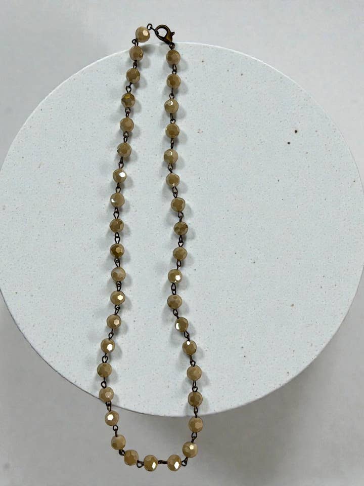 20 “ Collar de simplicidad marfil neutro 8mm para venta al por mayor de Ava Capri