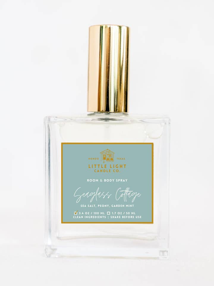 Seaglass Cottage Rum & Kroppsspray för wholesale av Little Light Candle Co.