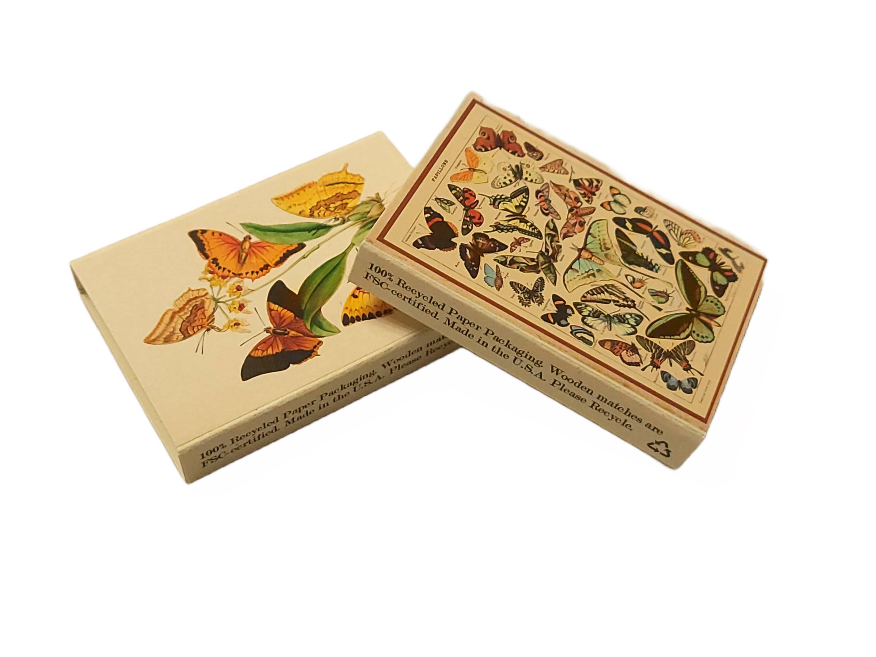 Superior Dry Goods - Wholesale Matches - "Beautiful Butterflies" Handmade Decorator Matchbox Lot6