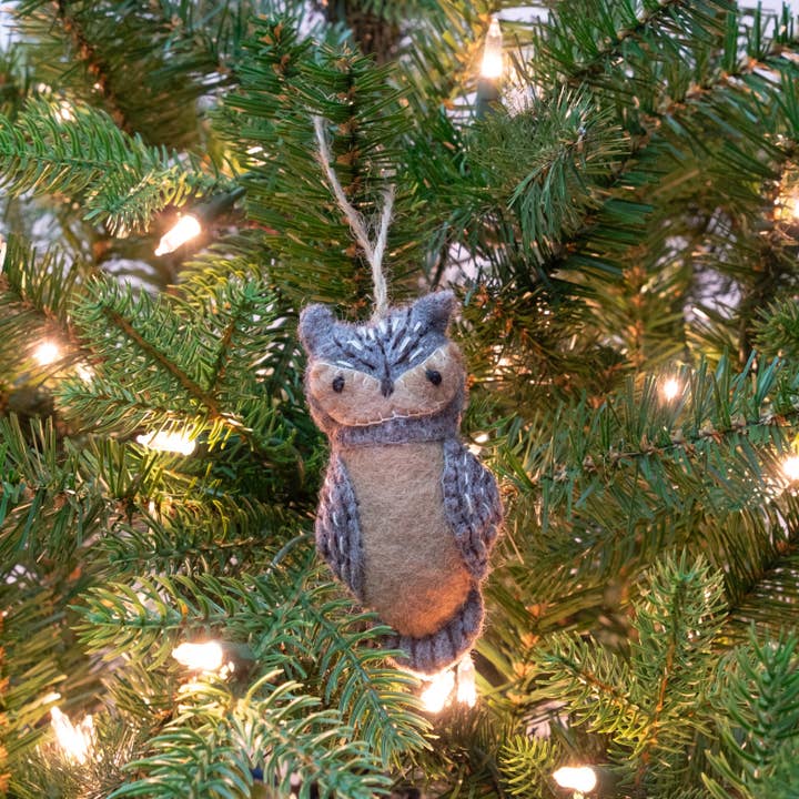 The Winding Road - Wholesale Ornament - Ornament - Owl Natural - 3 Assorted Colors3