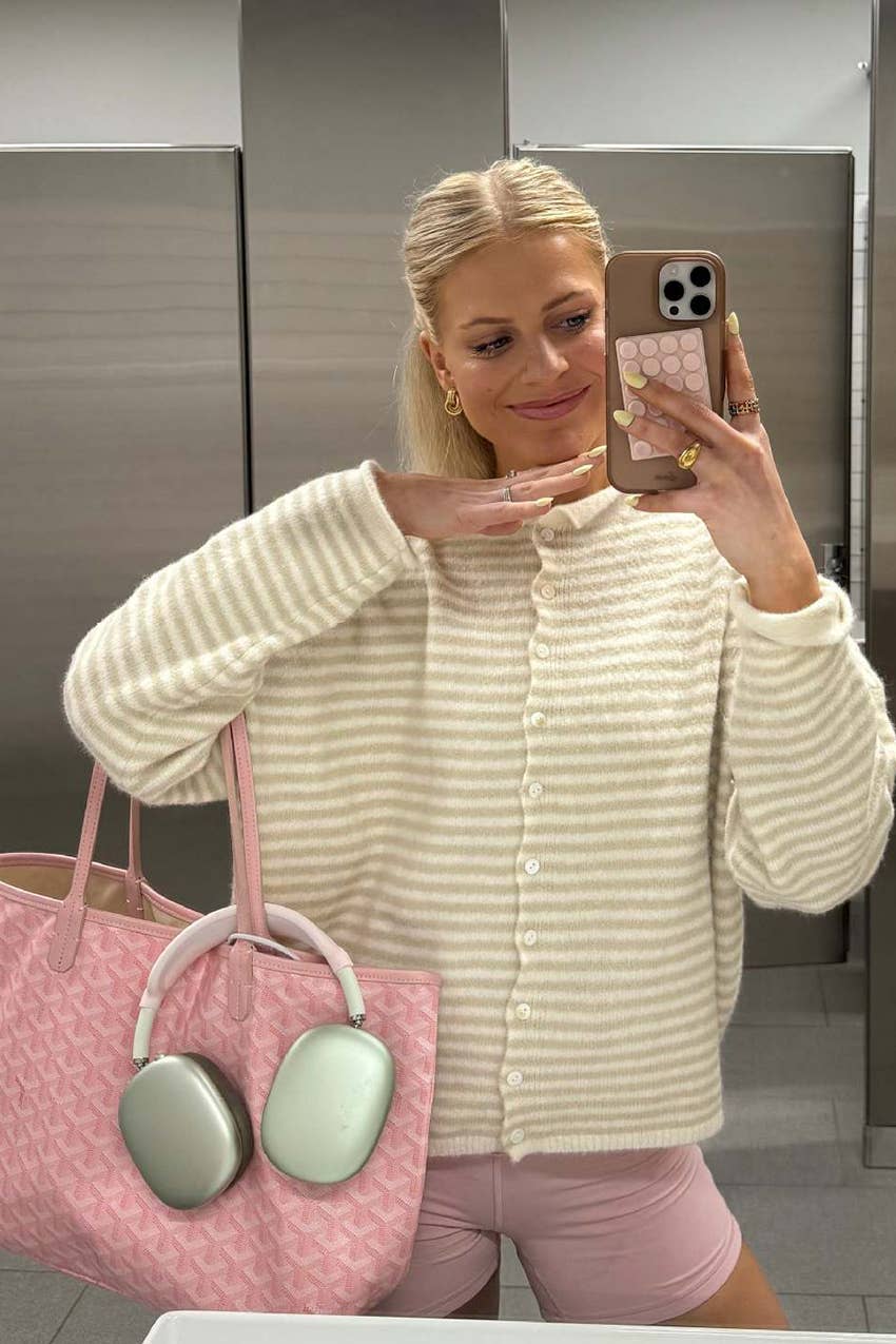 Hope & Sunshine - Vente Cardigan – femme - Cardigan en maille rayé9