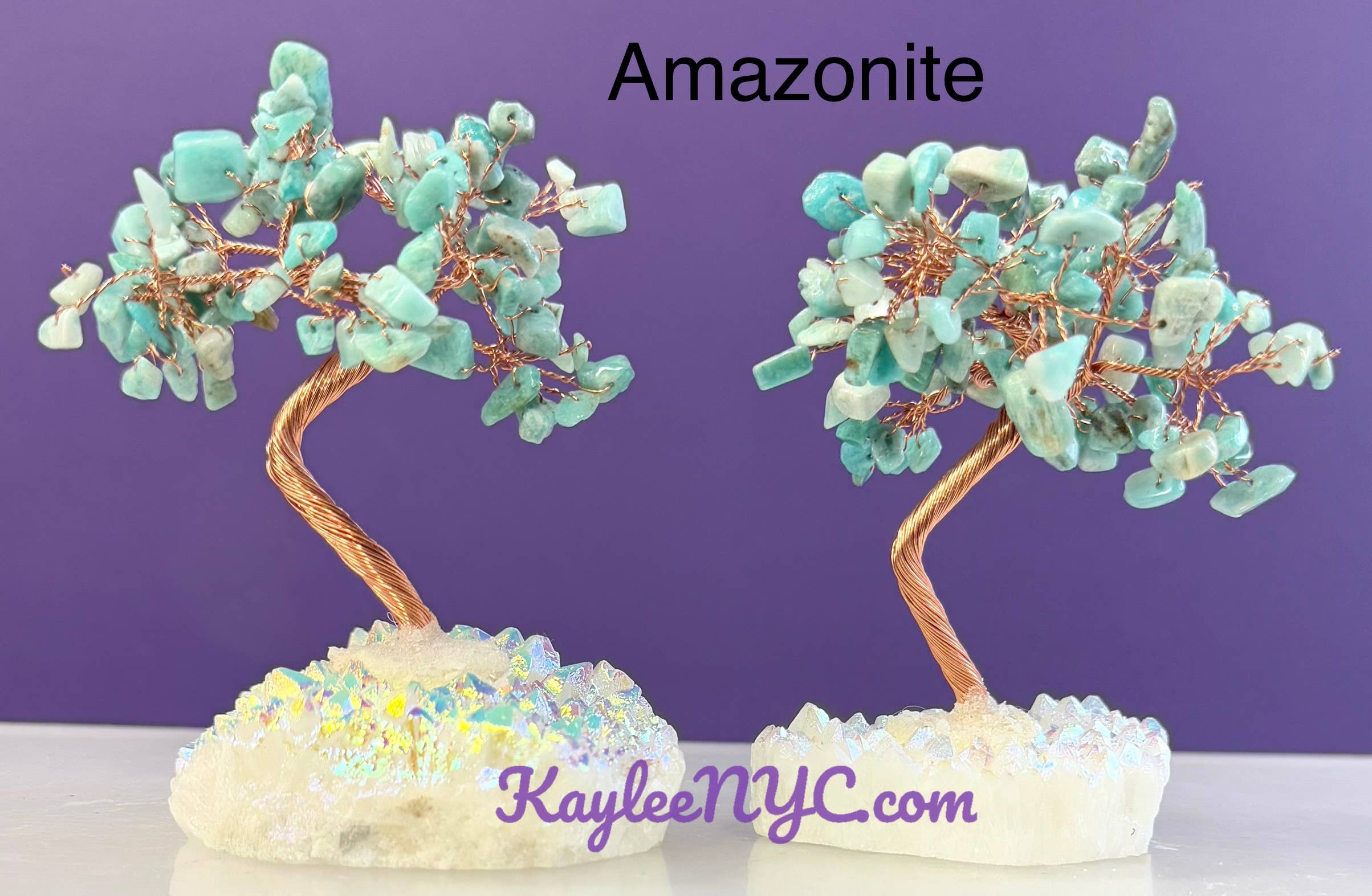 KayleeNYC - Wholesale Spiritual Stone/Crystal - Bonsai Tree with Angel Aura Base Crystal4