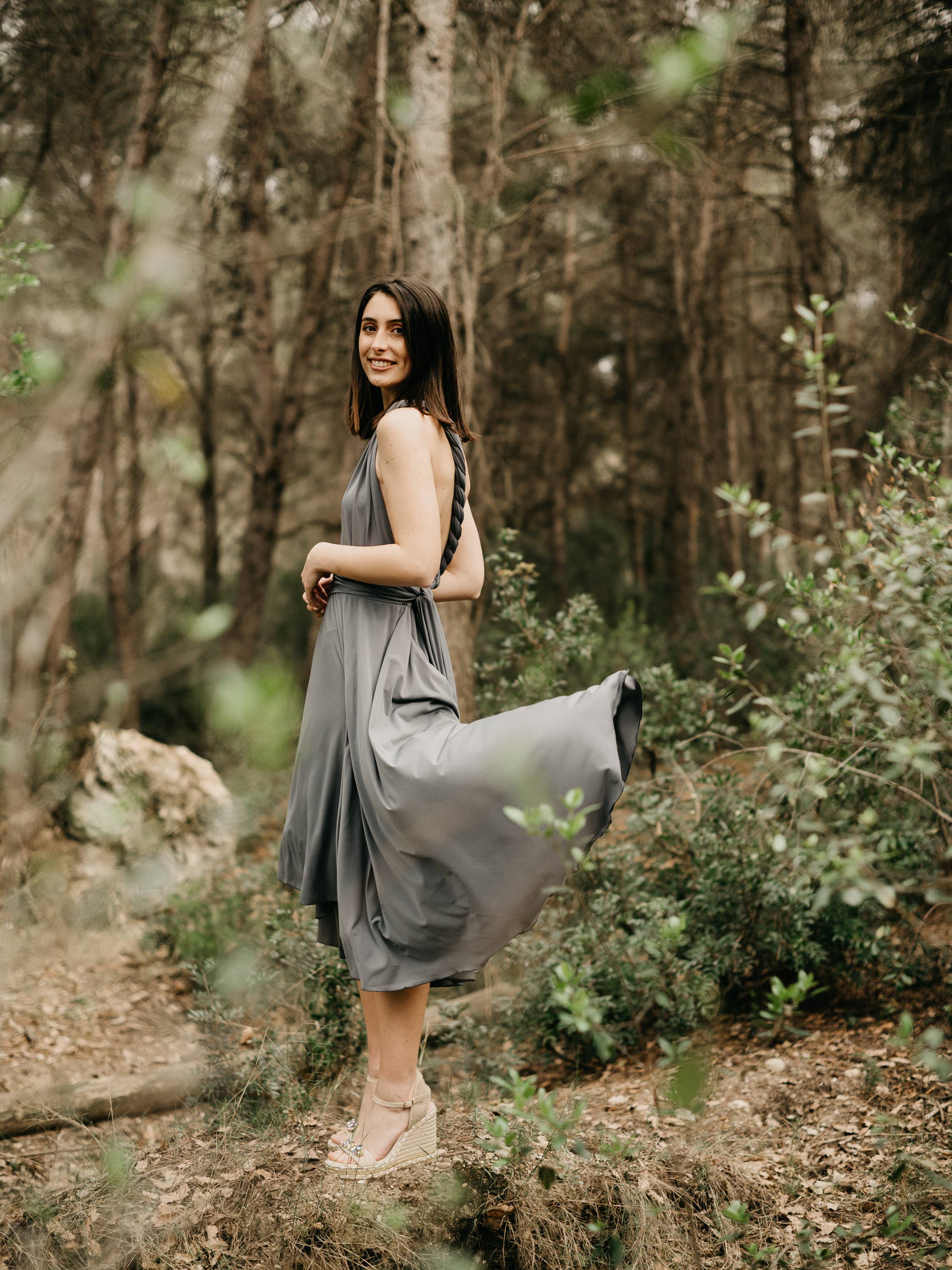 CEYLAN BCN – Engroshandel Kjole - Dame – Midi-kjole i sølv - én størrelse2