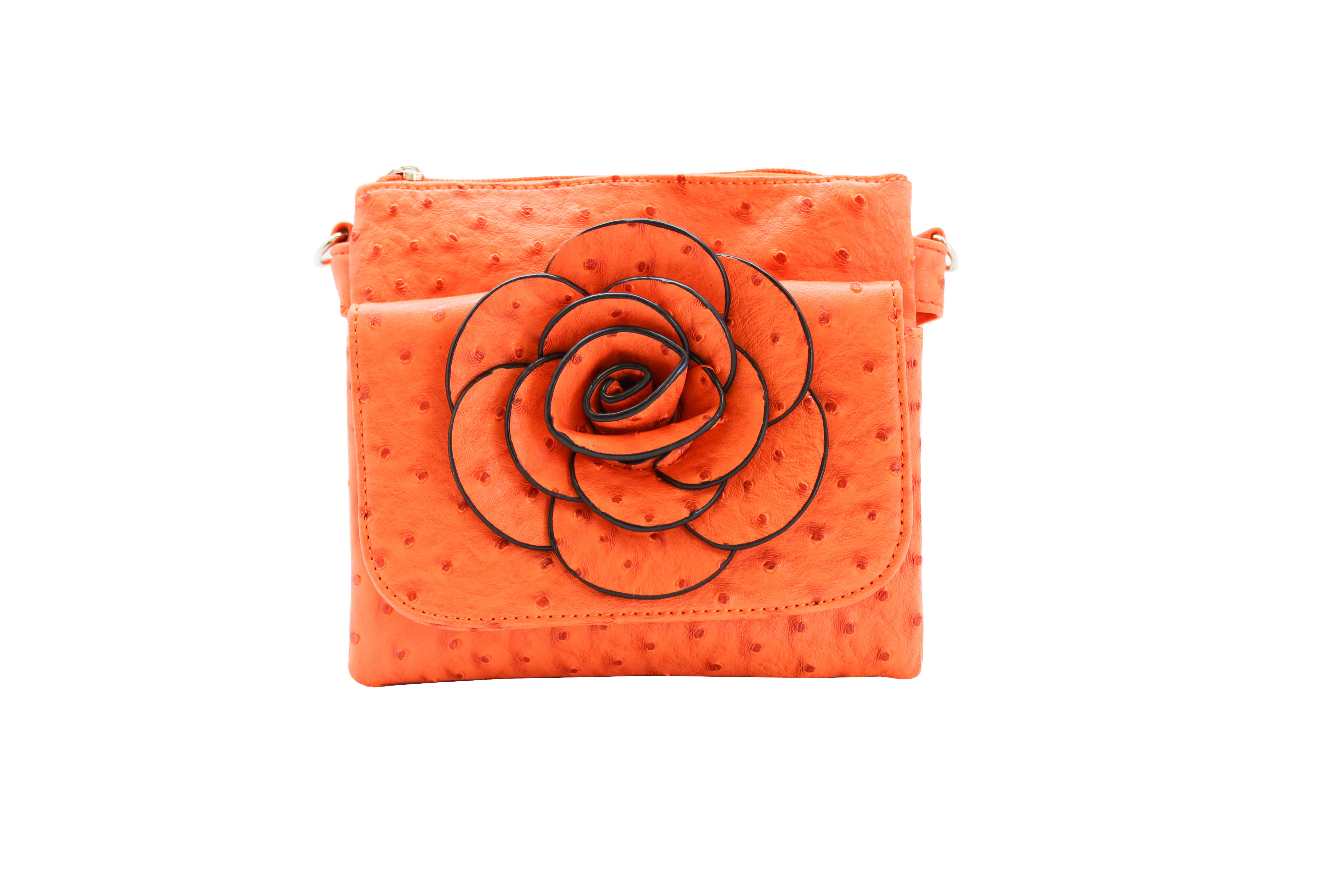 22 Tote - Wholesale Crossbody Bag - Women's - Floral Ostrich Crossbody Bag8